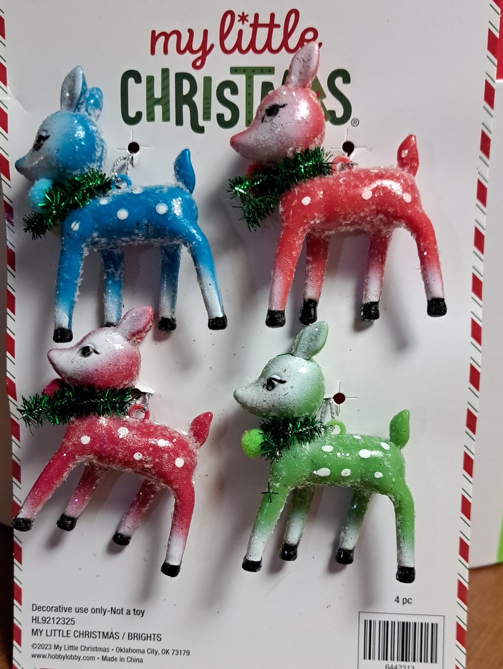 My Little Christmas Deer Ornaments - Multi-Color Bundle Only